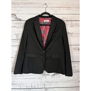 Nightmare On Elm Street Lined Blazer Women's Size 12 Black Freddy Red Graphic